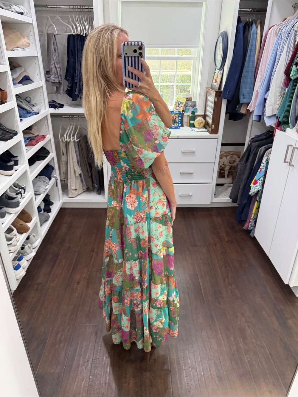 Amazon Floral Patchwork Midi Dress S - Picture 6 of 7
